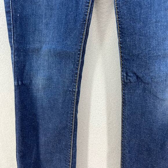 7 For All Mankind Jean Women's 25 (2) Dark Blue The High Waist Ankle Skinny - Picture 10 of 16